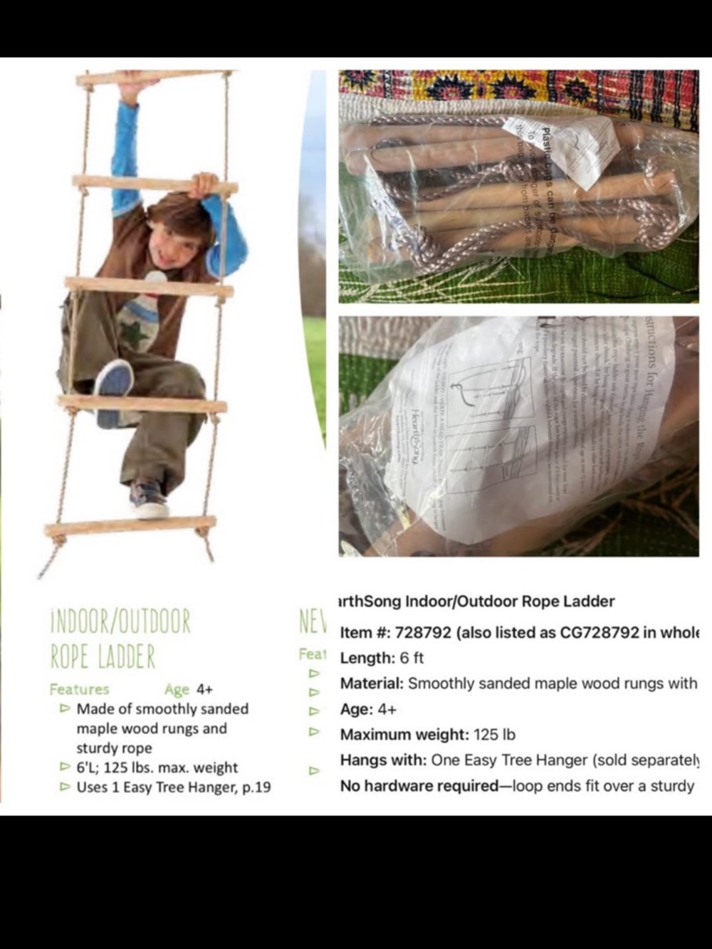 Hearthsong Kids Rope Ladder